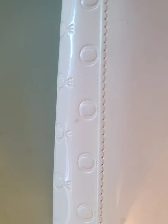 Pandora White Patent Envelope Wristlet Clutch with Gold Hardware - Picture 6 of 6